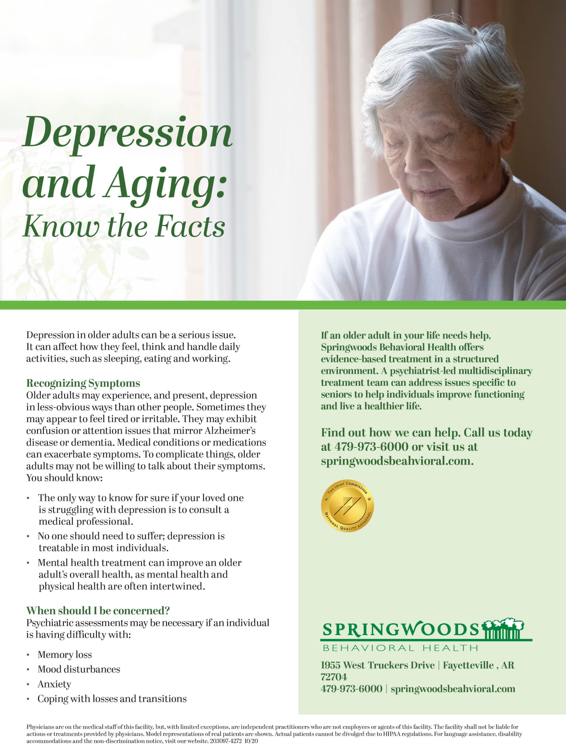 Aging Depression Flyer - Senior Care Resources